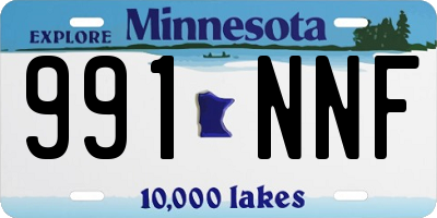 MN license plate 991NNF