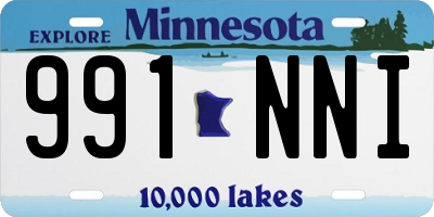 MN license plate 991NNI