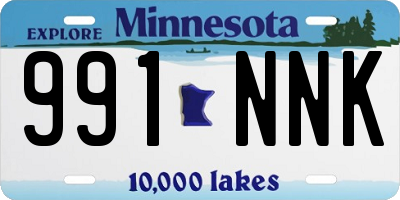 MN license plate 991NNK