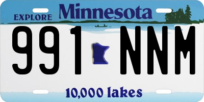 MN license plate 991NNM