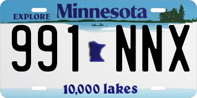 MN license plate 991NNX
