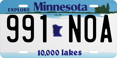 MN license plate 991NOA