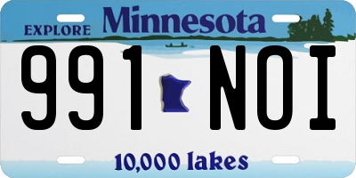 MN license plate 991NOI