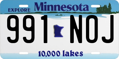 MN license plate 991NOJ