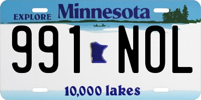 MN license plate 991NOL