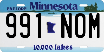 MN license plate 991NOM