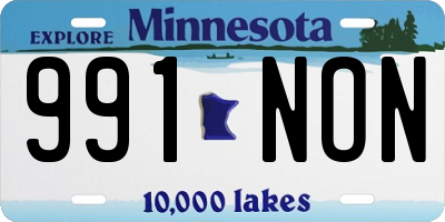 MN license plate 991NON