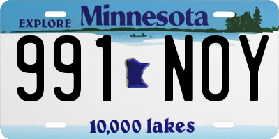 MN license plate 991NOY