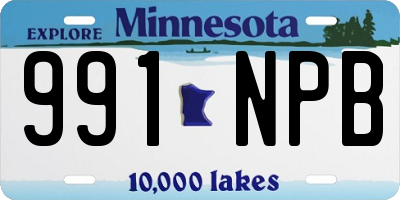 MN license plate 991NPB