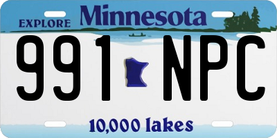 MN license plate 991NPC