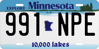 MN license plate 991NPE