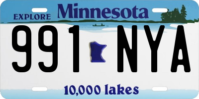 MN license plate 991NYA