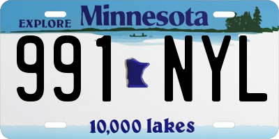 MN license plate 991NYL