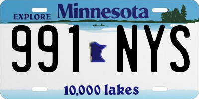 MN license plate 991NYS