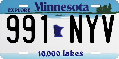 MN license plate 991NYV