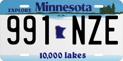 MN license plate 991NZE