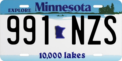 MN license plate 991NZS