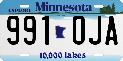MN license plate 991OJA