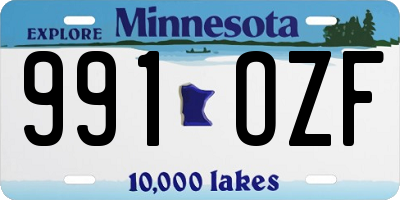 MN license plate 991OZF