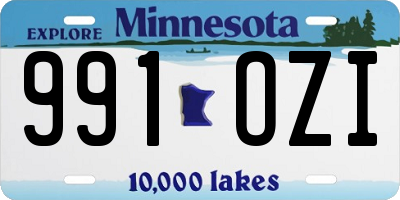 MN license plate 991OZI
