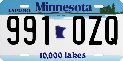 MN license plate 991OZQ