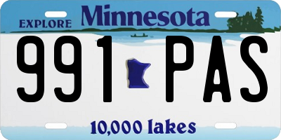 MN license plate 991PAS