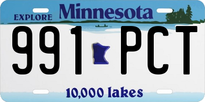 MN license plate 991PCT