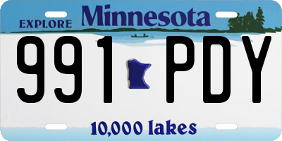 MN license plate 991PDY