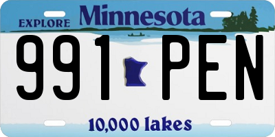 MN license plate 991PEN