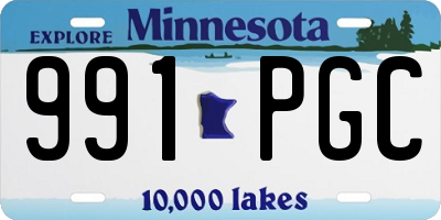 MN license plate 991PGC