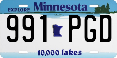 MN license plate 991PGD
