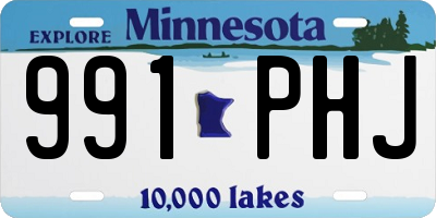 MN license plate 991PHJ