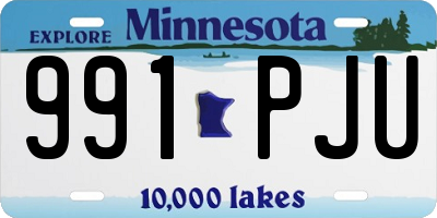 MN license plate 991PJU