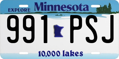 MN license plate 991PSJ