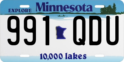 MN license plate 991QDU