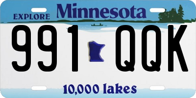 MN license plate 991QQK