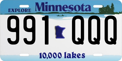 MN license plate 991QQQ