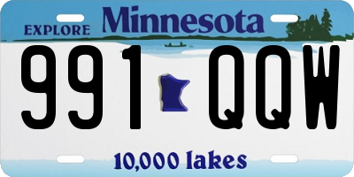 MN license plate 991QQW