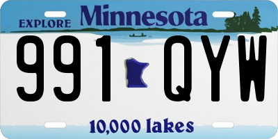 MN license plate 991QYW