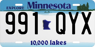 MN license plate 991QYX