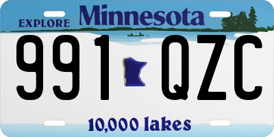 MN license plate 991QZC