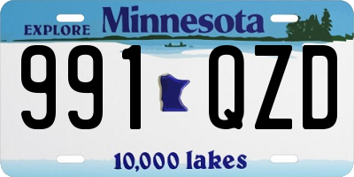 MN license plate 991QZD