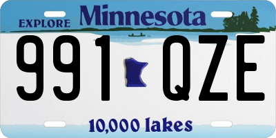 MN license plate 991QZE