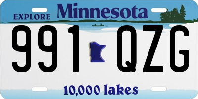 MN license plate 991QZG
