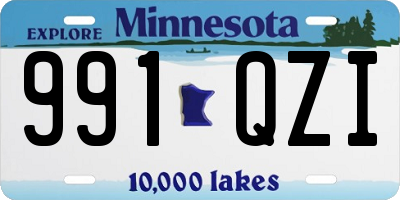 MN license plate 991QZI