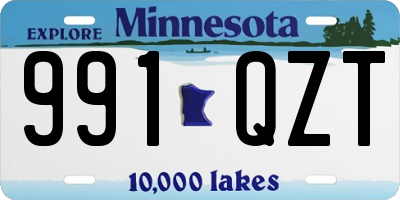MN license plate 991QZT