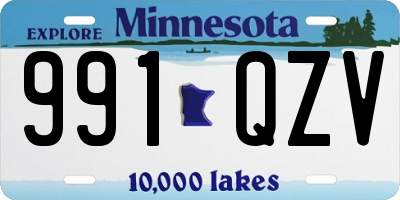 MN license plate 991QZV