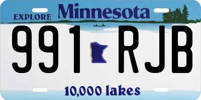 MN license plate 991RJB