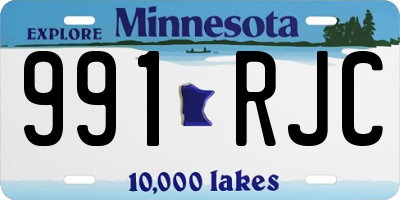 MN license plate 991RJC