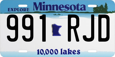 MN license plate 991RJD